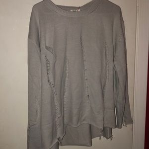 Distressed tan sweater